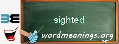 WordMeaning blackboard for sighted